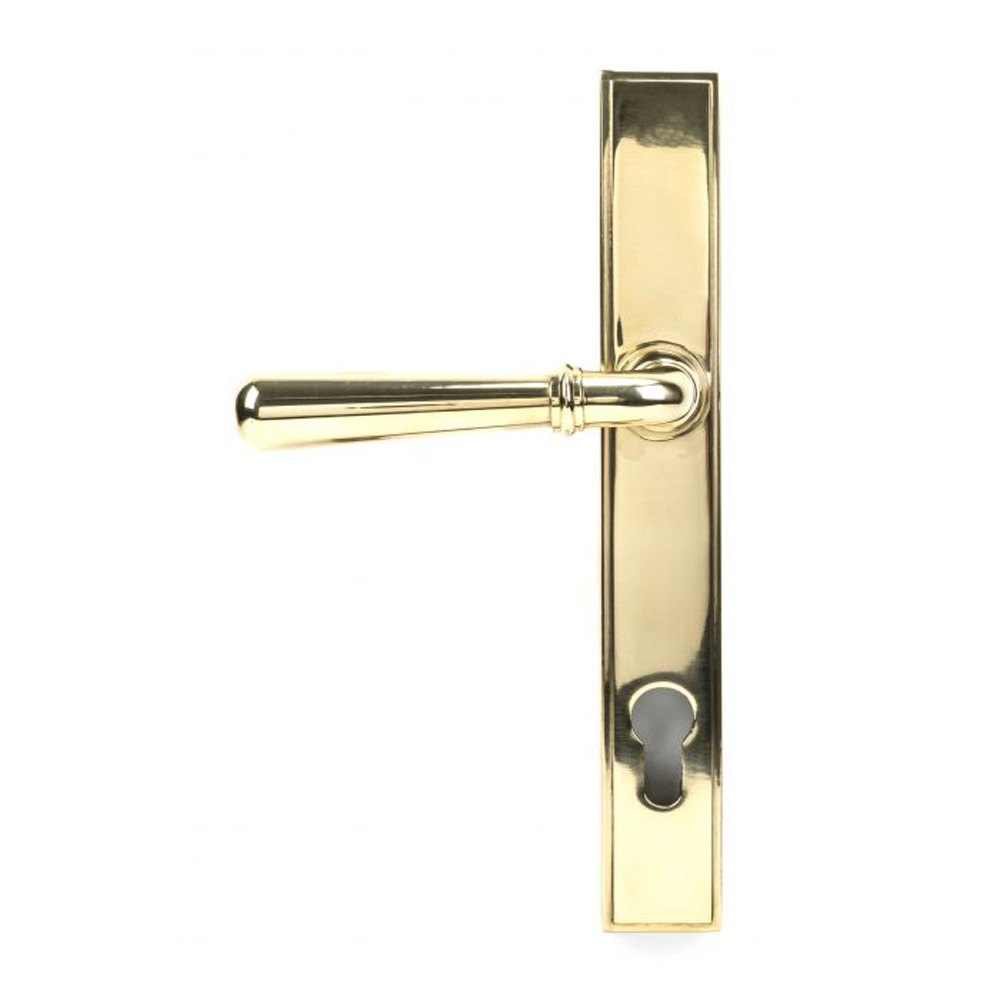 From the Anvil Newbury Slimline Lever Espag. Lock Set - Polished Brass - (Sold in Pairs)